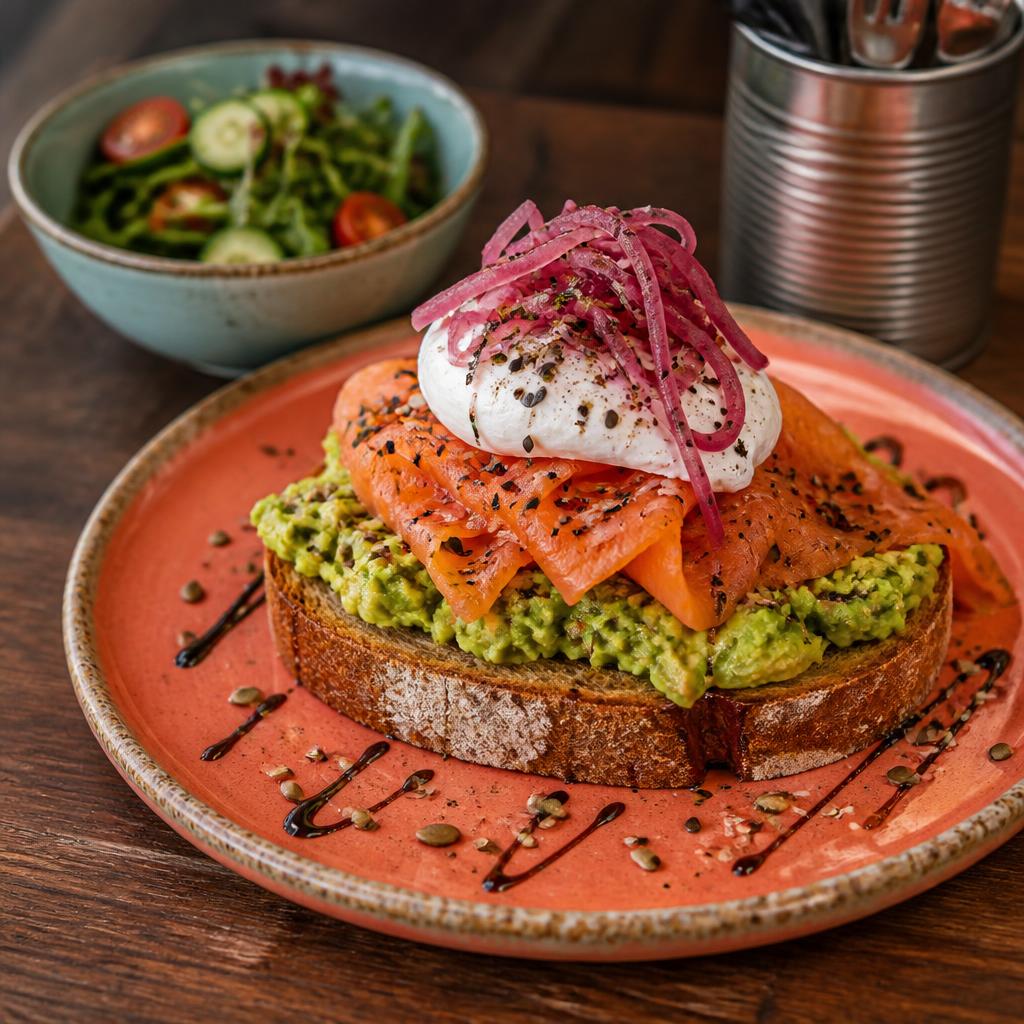 Smashed avocado on sourdough